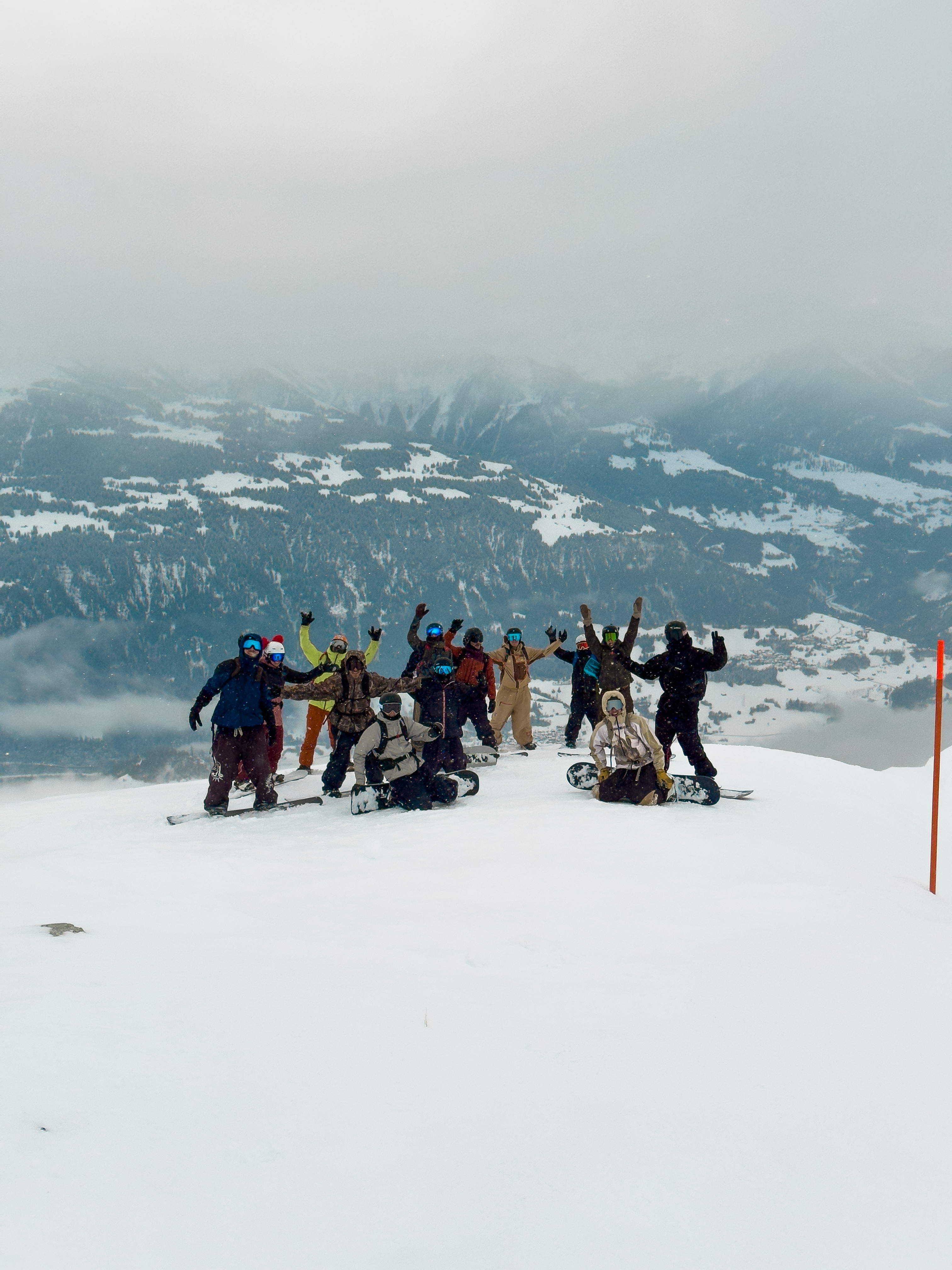 Snowboarder durante una edición de viaje SUR Snow Camp
